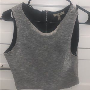 Zara grey zipper top